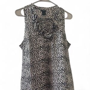 Ann Taylor Monochrome Patterned Blouse